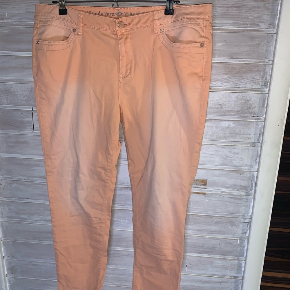 Peach Simply Vera cropped pants